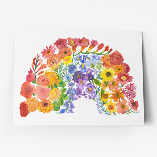 Rainbow 'Hopebow' Flower Greetings Card