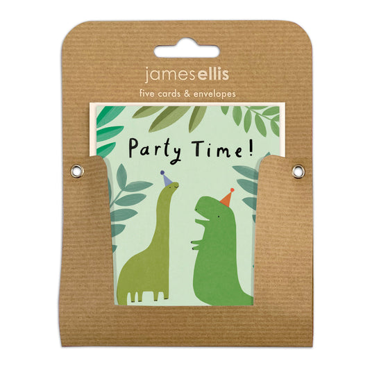 Dinosaur Party Time Invitation Cards