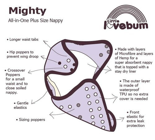 Little Lovebum Mighty All In One Nappy