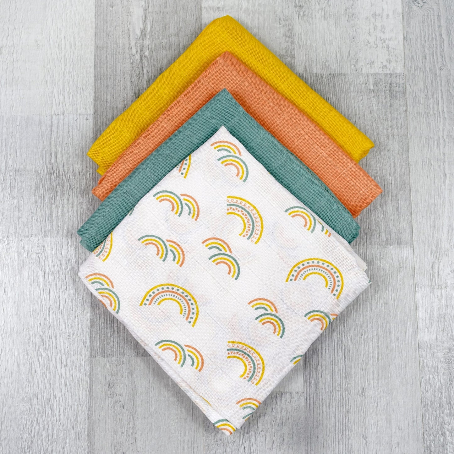 MuslinZ Cotton Muslin Squares 6pk - Scandi Rainbow