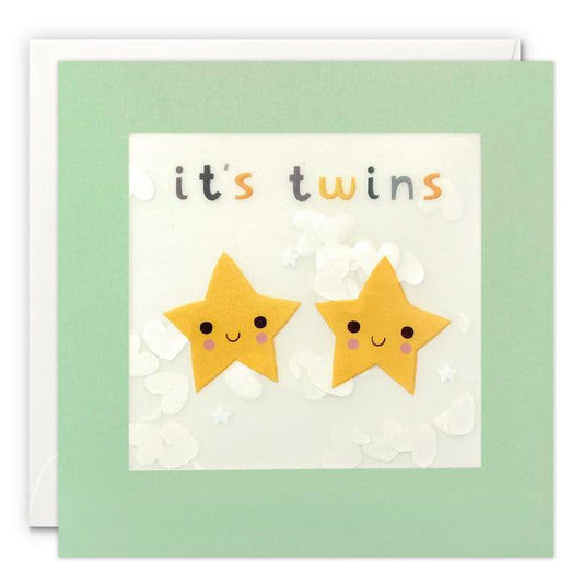 It's Twins Stars Paper Shakies Card