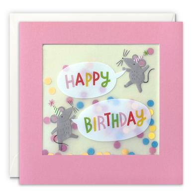 Birthday Mice Paper Shakies Card