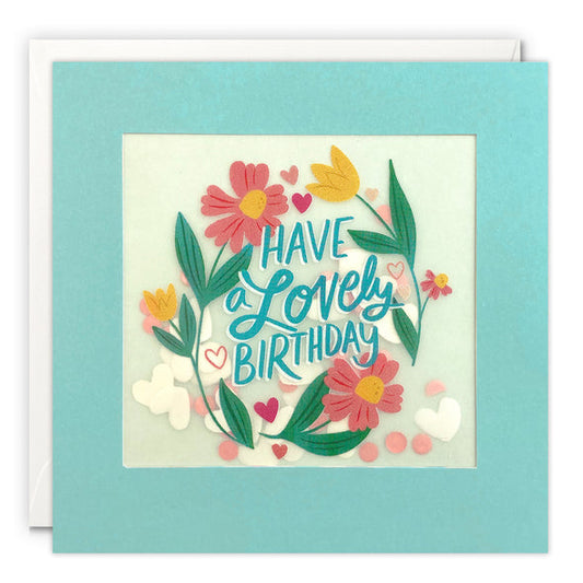 Lovely Birthday Flowers Paper Shakies Card