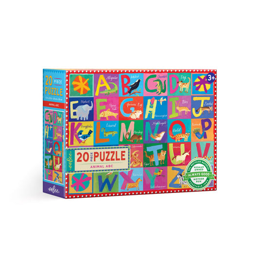 eeBoo 20 Piece Jigsaw Puzzle - Animal ABC