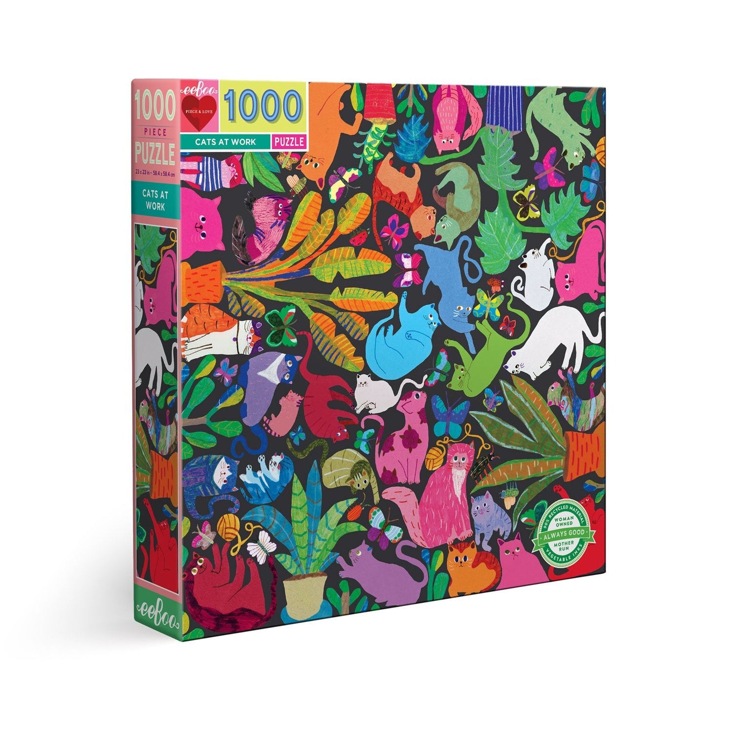 eeBoo 1,000 Piece Jigsaw Puzzle - Cats At Work