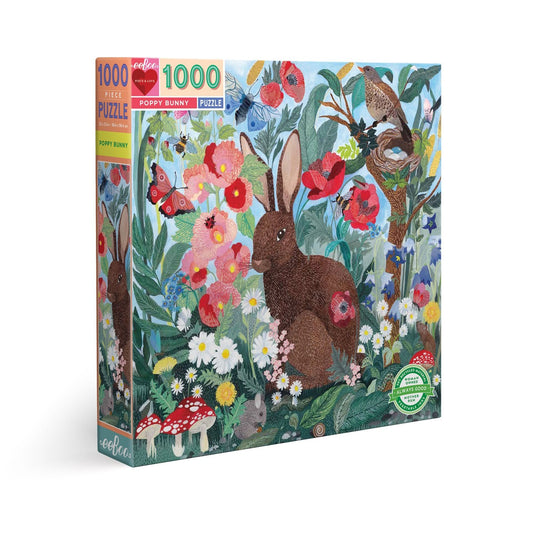 eeBoo 1,000 Piece Jigsaw Puzzle - Poppy Bunny