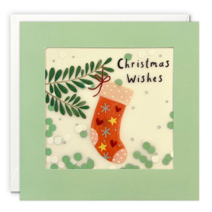 Christmas Stocking Paper Shakies Card