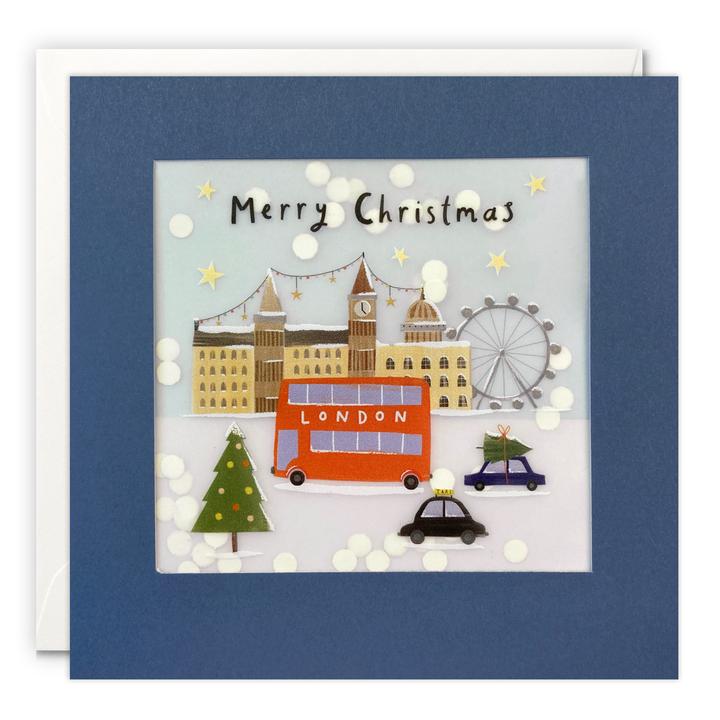 London Merry Christmas Paper Shakies Card