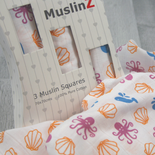 Muslinz Cotton Muslin Squares 3pk