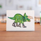 Triceratops in High Tops Greetings Card