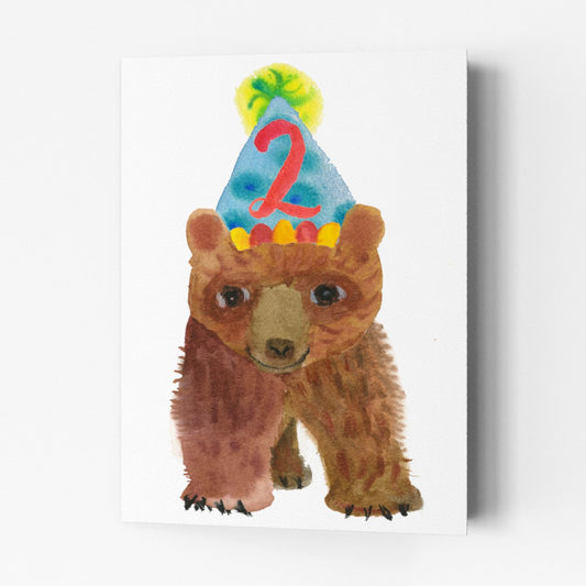 2nd Birthday Bear Card