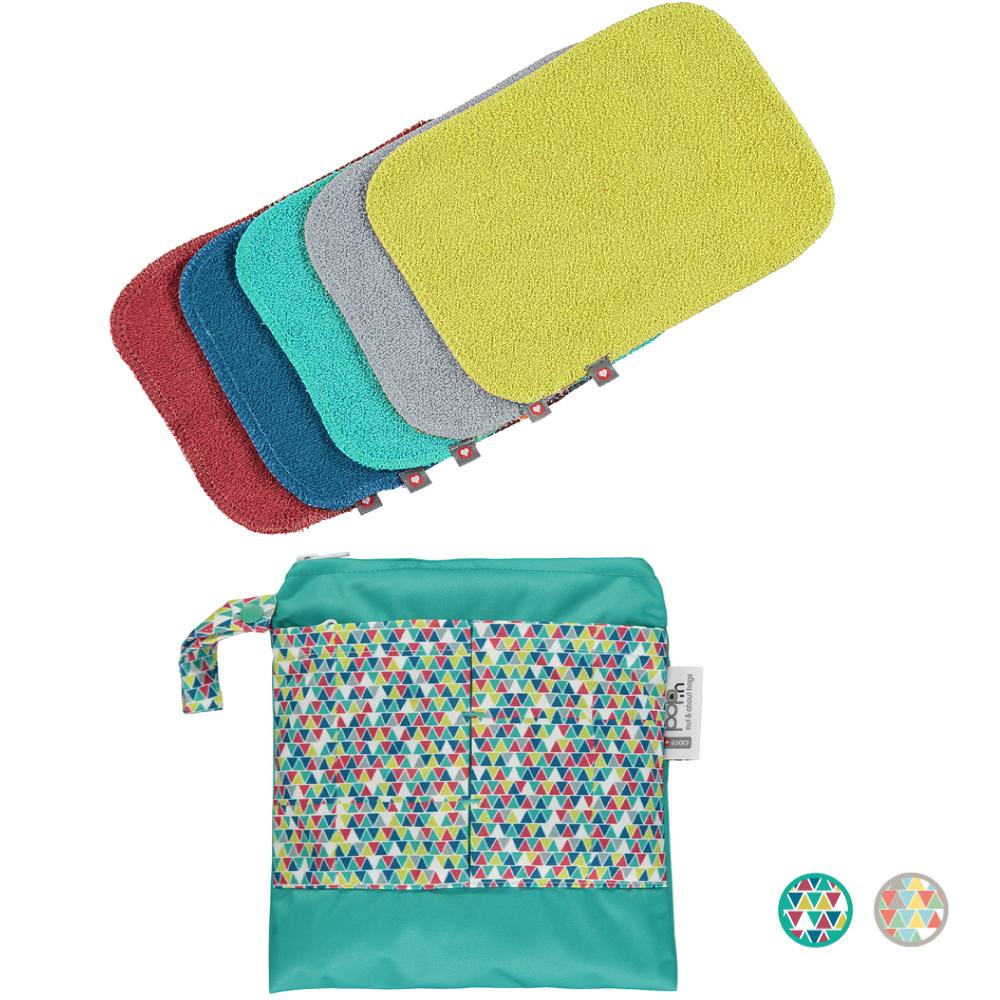Close Pop In Reusable Bamboo Wipes - Various Designs