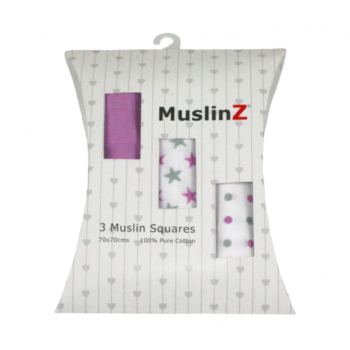 Muslinz Cotton Muslin Squares 3pk