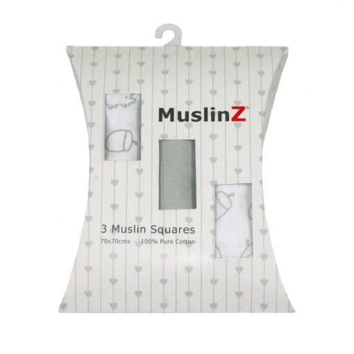 Muslinz Cotton Muslin Squares 3pk