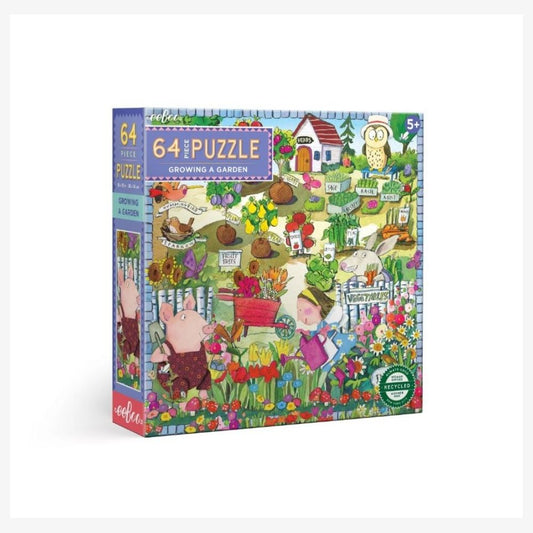 eeBoo 64 Piece Jigsaw Puzzle - Growing a Garden