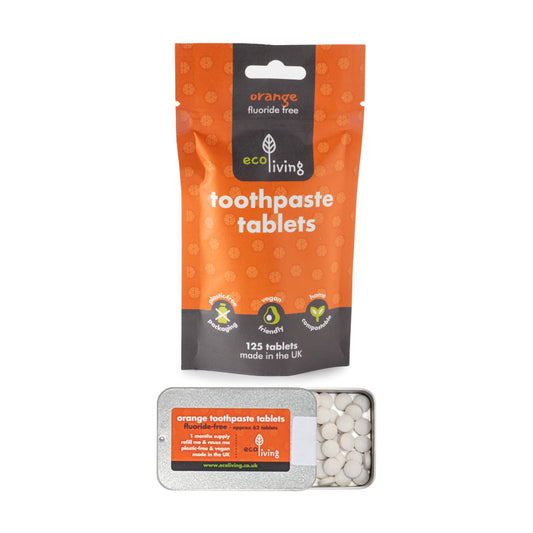 ecoLiving Toothpaste Tablets - Orange (With Flouride)