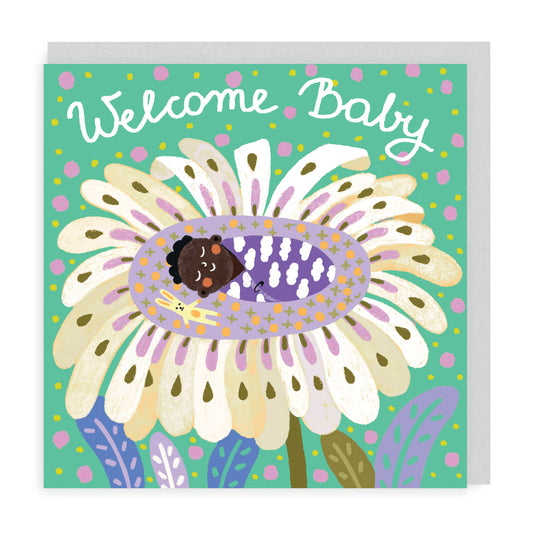 Welcome Baby Flower Card 1