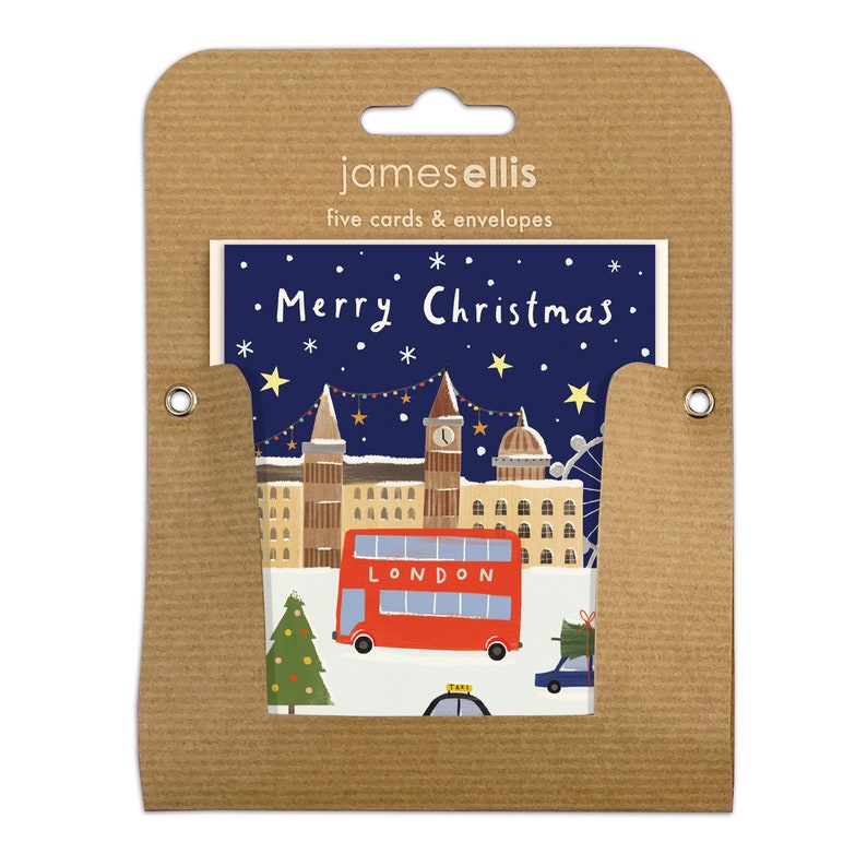 London Merry Christmas Cards 5pk