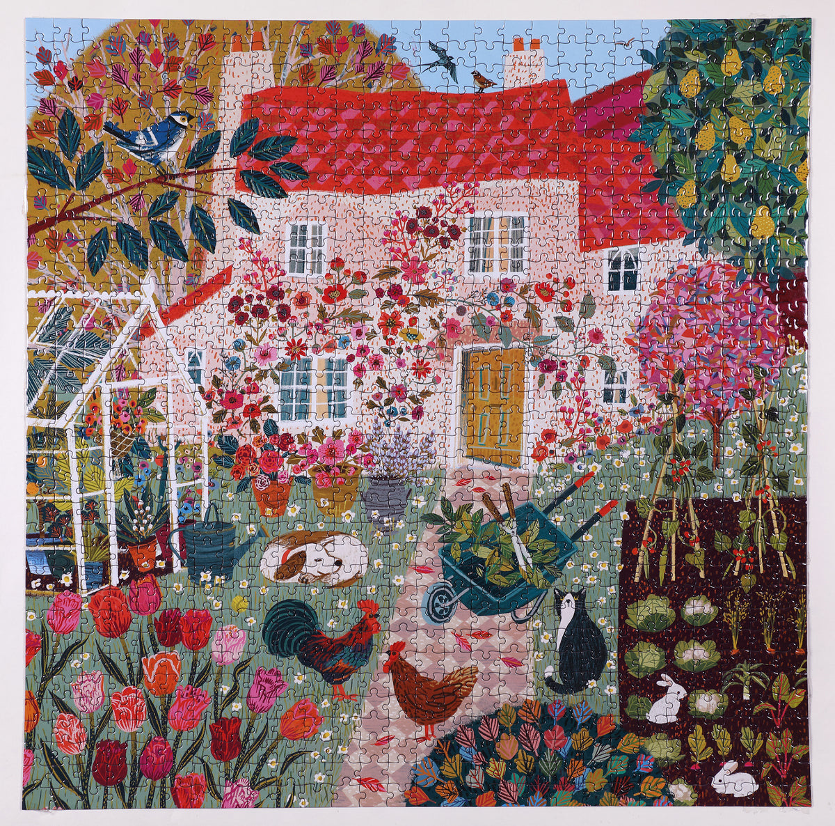 eeBoo 1,000 Piece Jigsaw Puzzle - English Cottage Garden