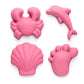 Scrunch Sand Moulds - Flamingo Pink