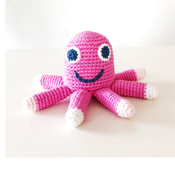Pebble Octopus Rattle Mid Pink