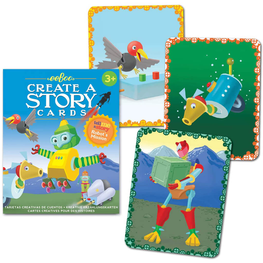 eeBoo Storytelling Cards - Robot's Mission - Create A Story Cards